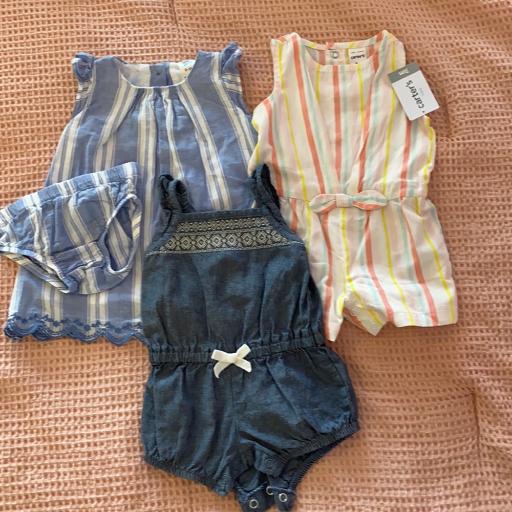 Baby girl 3 months bundle Carter’s & Oshkosh